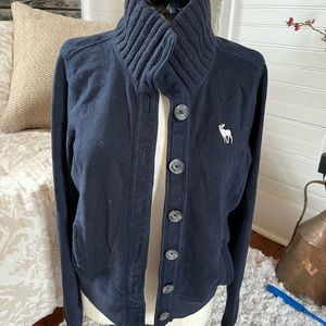 Abercrombie & Fitch button sweatshirt large